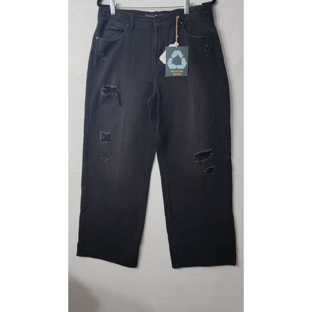 Indigo Rein Skater High Rise Flare Leg‎ Destroyed Jeans Size 15 W31xL32